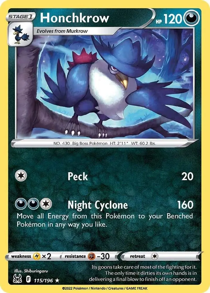Honchkrow, Lost Origin 115/196