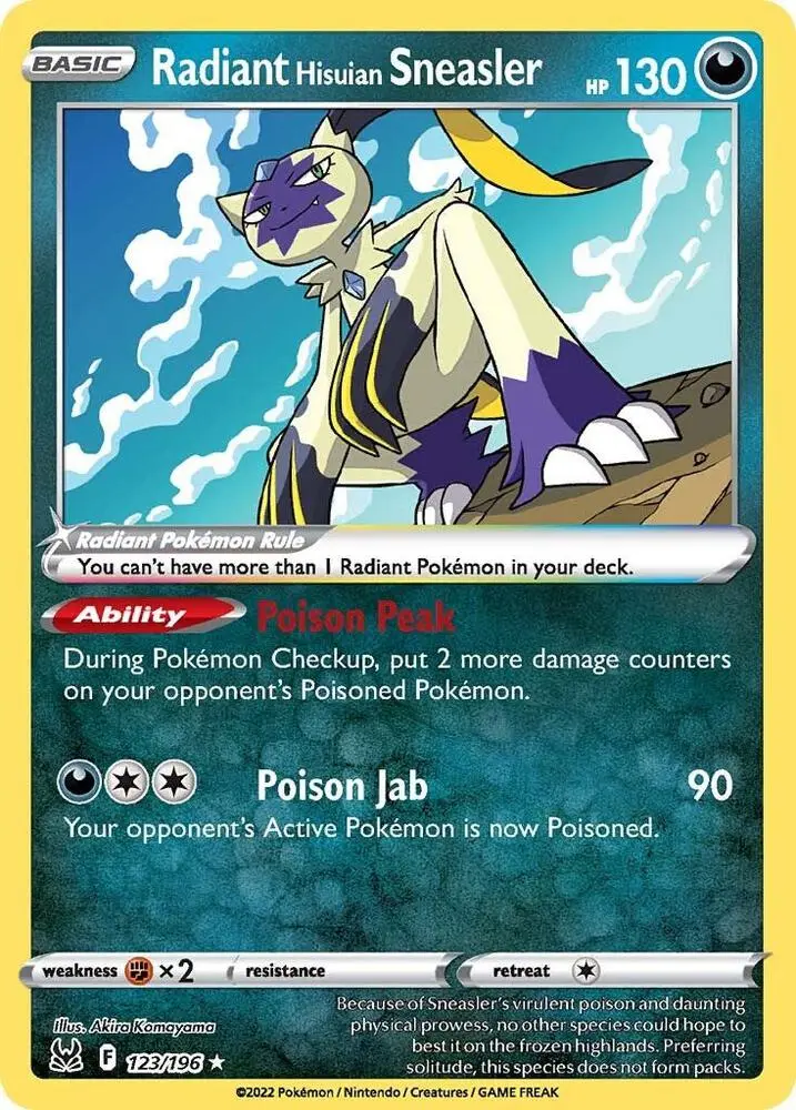 Radiant Hisuian Sneasler, Lost Origin 123/196