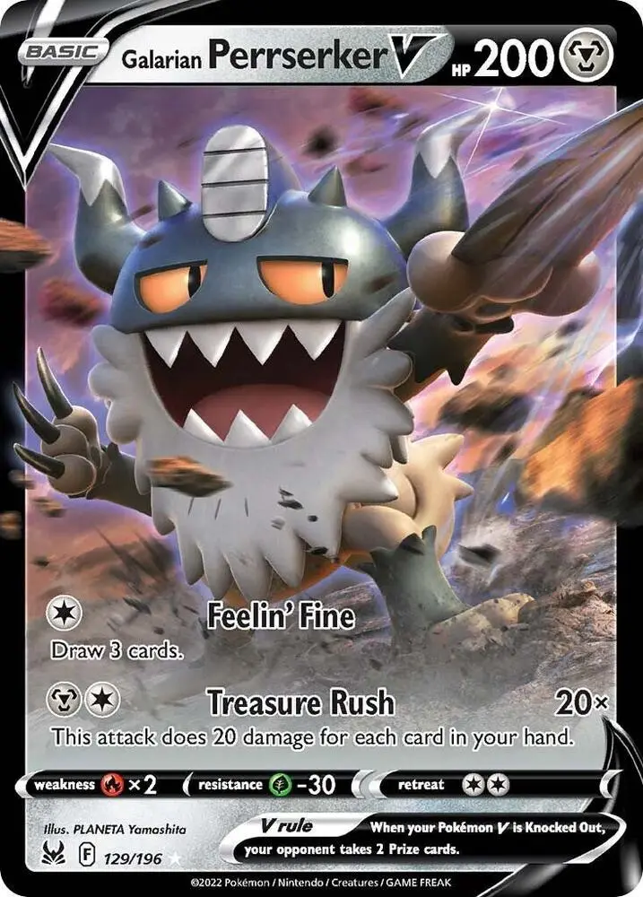 Galarian Perrserker V, Lost Origin 129/196