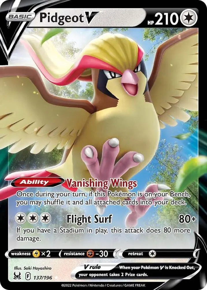 Pidgeot V, Lost Origin 137/196