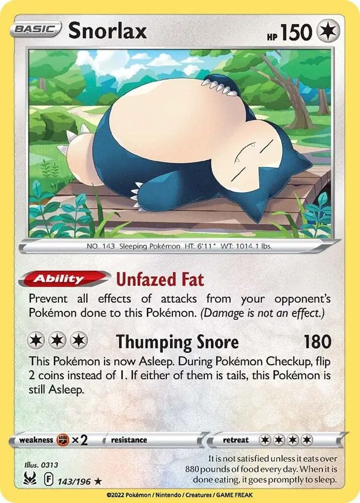 Snorlax, Lost Origin 143/196