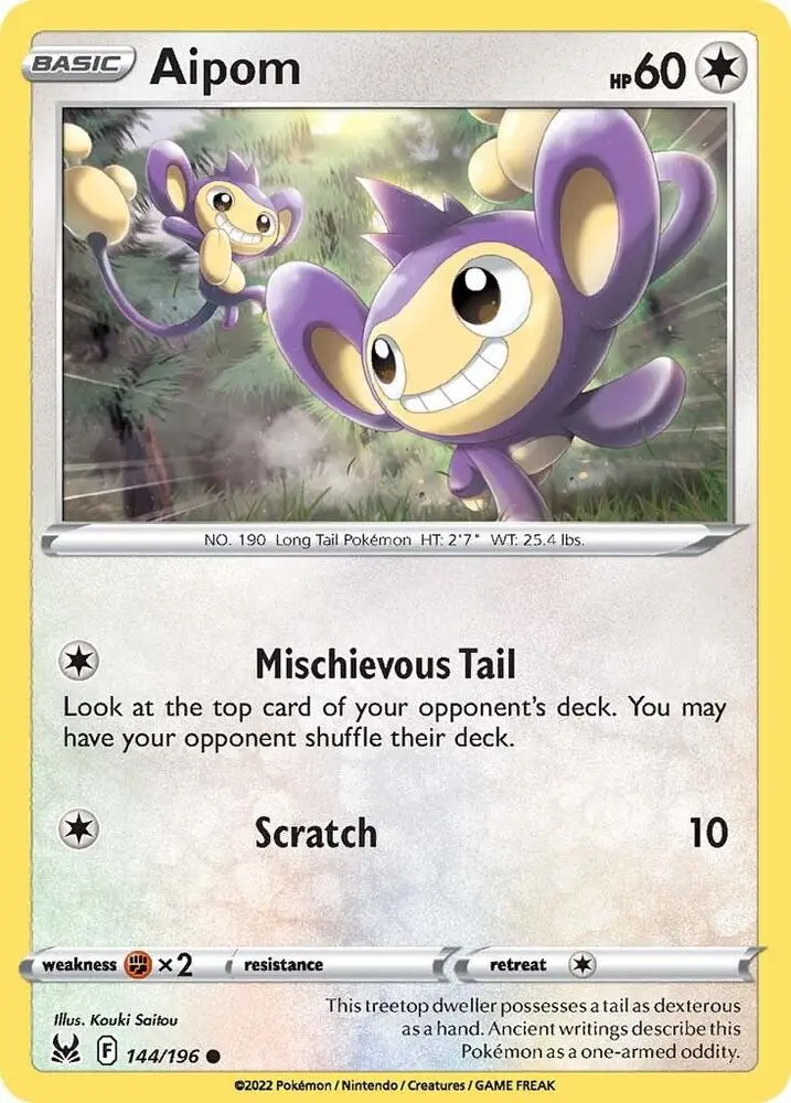 Aipom, Lost Origin 144/196