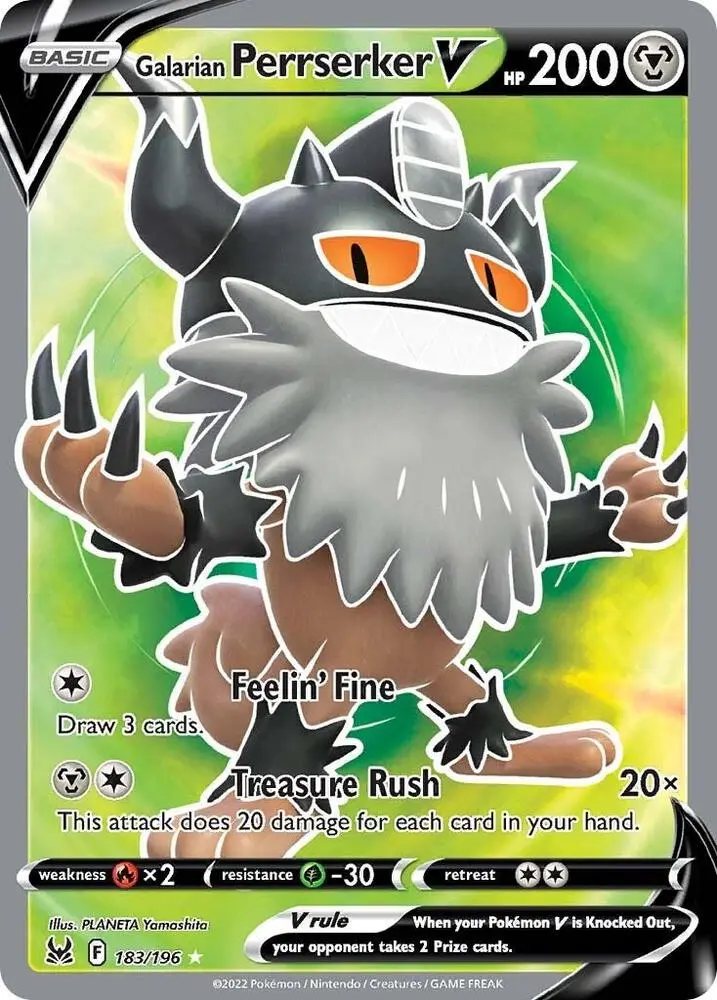 Galarian Perrserker V, Lost Origin 183/196