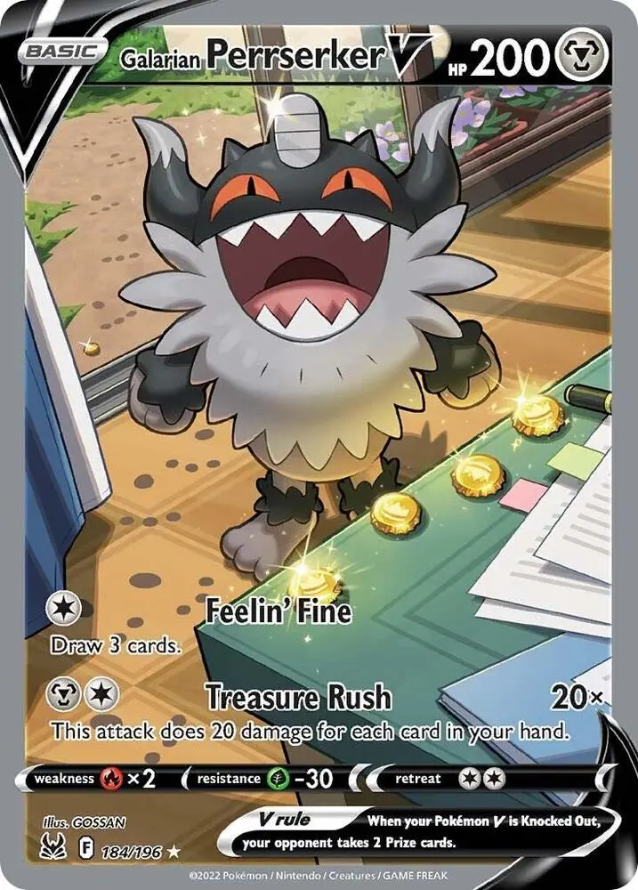 Galarian Perrserker V, Lost Origin 184/196