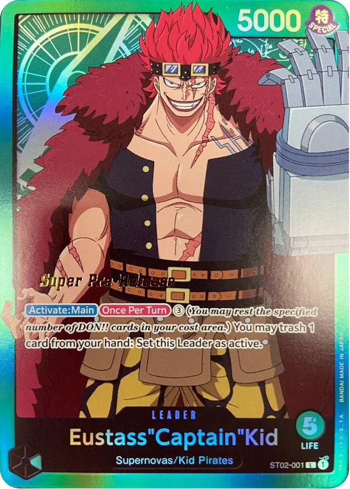 Eustass"Captain"Kid, Starter Deck 2 Worst Generation (Super Pre-Release Edition) ST02-001