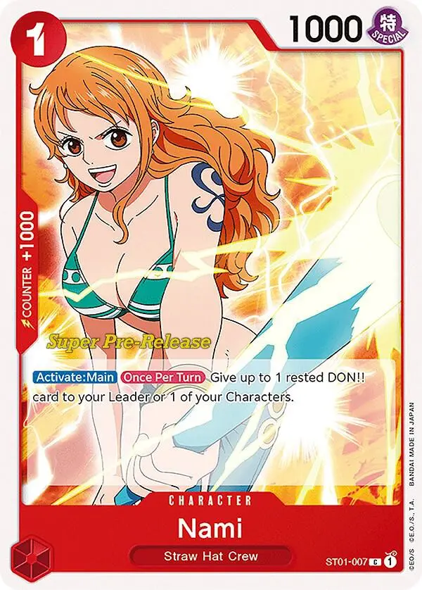 Nami, Starter Deck 1 Straw Hat Crew (Super Pre-Release Edition) ST01-007