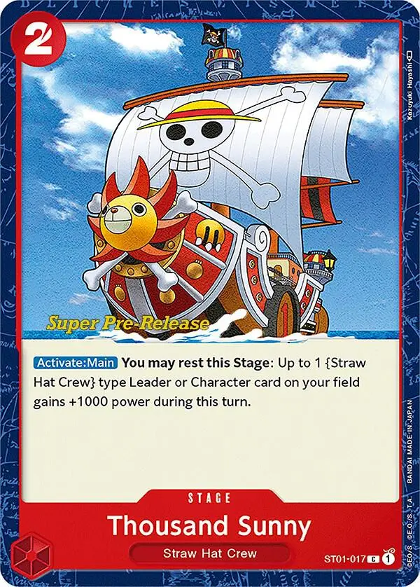 Thousand Sunny, Starter Deck 1 Straw Hat Crew (Super Pre-Release Edition) ST01-017