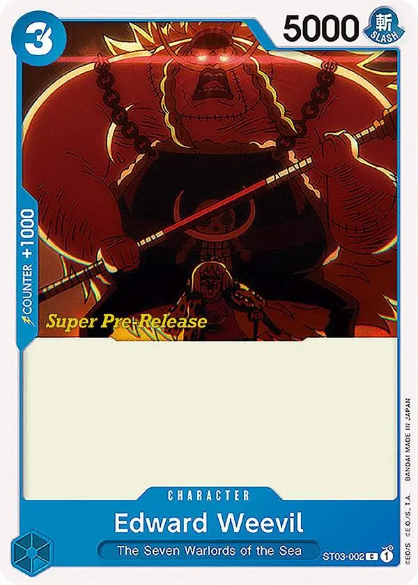 Edward Weevil, Starter Deck 3 The Seven Warlords of The Sea (Super Pre-Release Edition) ST03-002