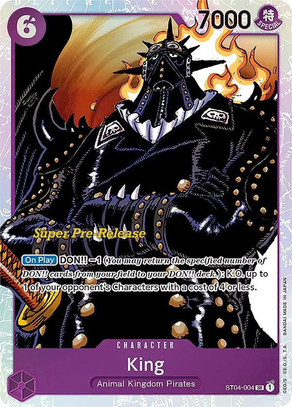King, Starter Deck 4 Animal Kingdom Pirates (Super Pre-Release Edition) ST04-004