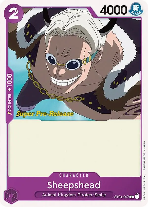 Sheepshead, Starter Deck 4 Animal Kingdom Pirates (Super Pre-Release Edition) ST04-007