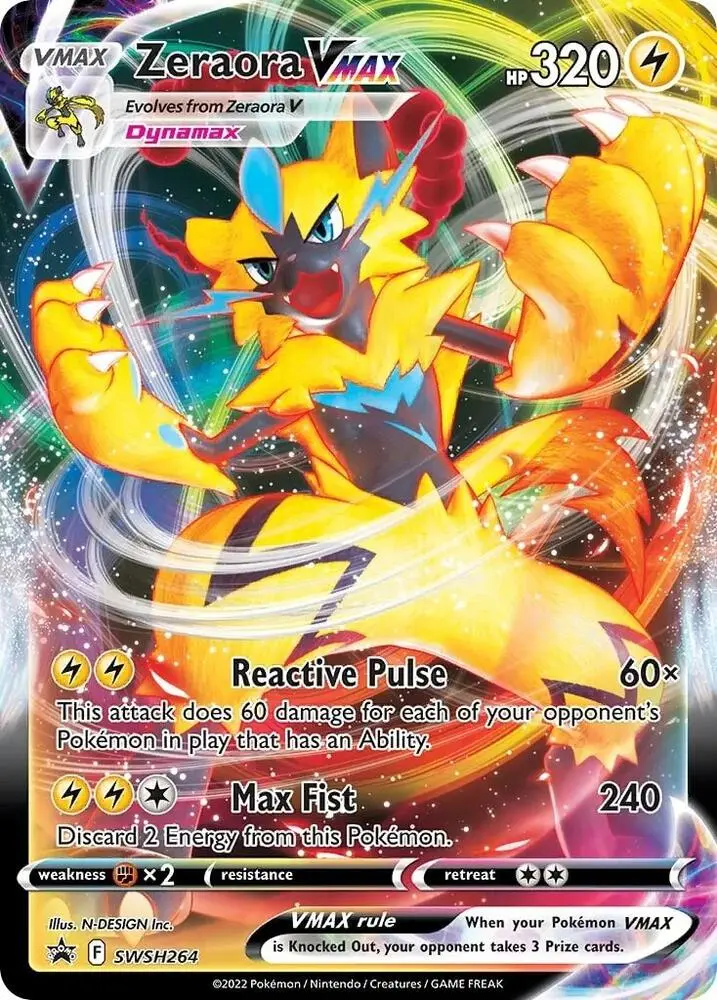 Zeraora VMAX, SWSH Black Star Promos SWSH264/307