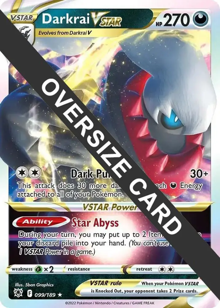 Darkrai VSTAR, Jumbo cards 099/189