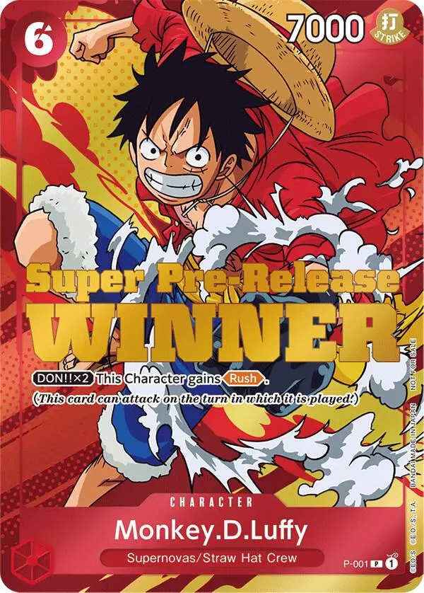 Monkey.D.Luffy (Super Pre-Release Winner), One Piece Promotion Cards P-001