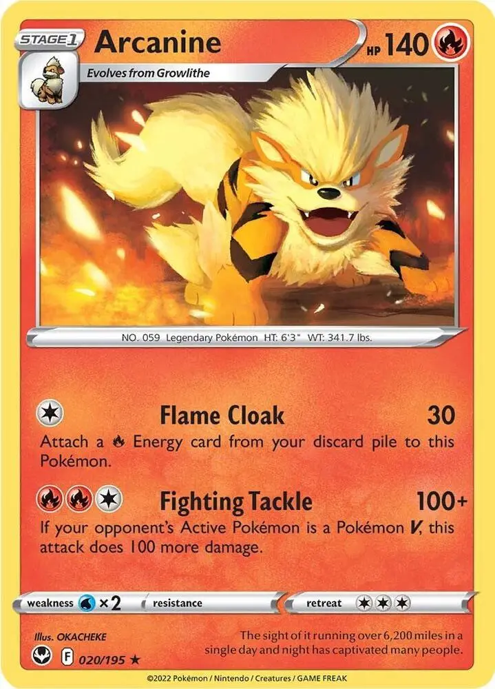 Arcanine, Silver Tempest 020/195