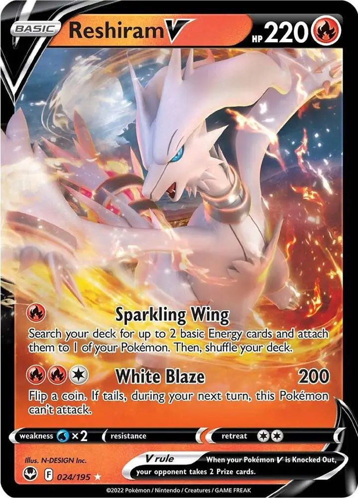 Reshiram V, Silver Tempest 024/195