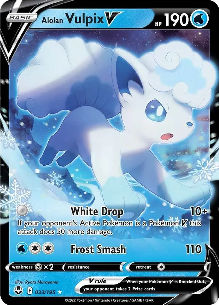 Alolan Vulpix V, Silver Tempest 033/195