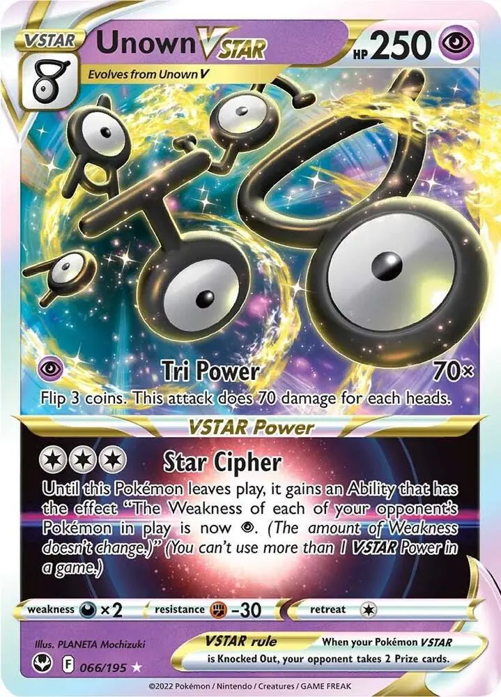 Unown VSTAR, Silver Tempest 066/195