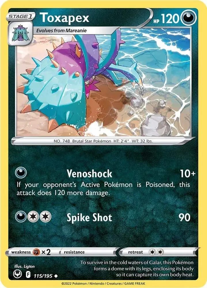 Toxapex, Silver Tempest 115/195