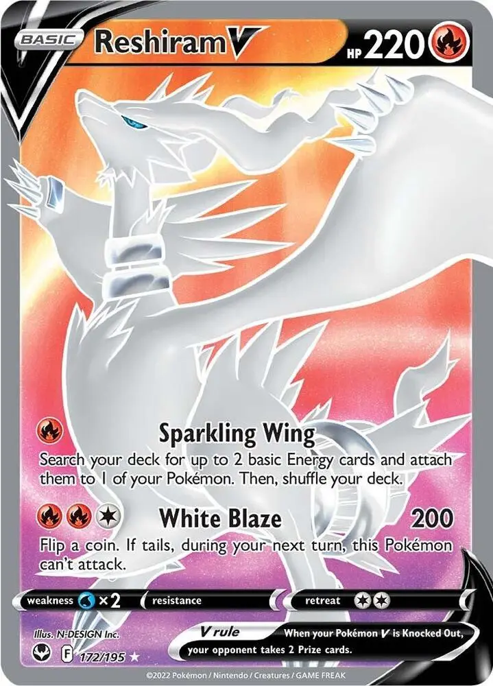 Reshiram V, Silver Tempest 172/195