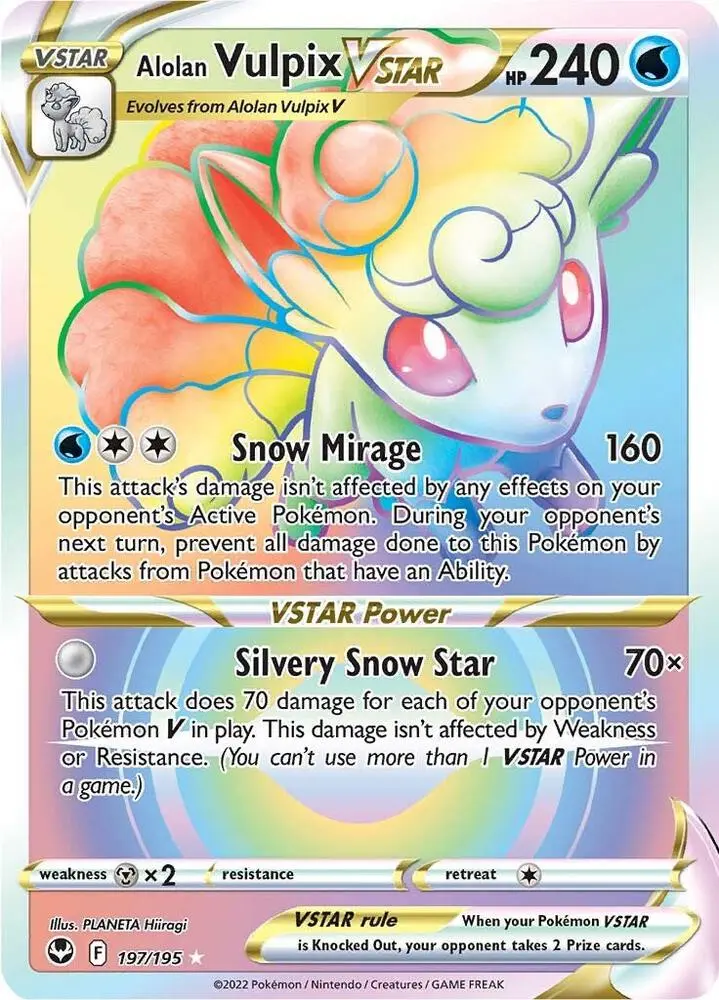 Alolan Vulpix VSTAR, Silver Tempest 197/195