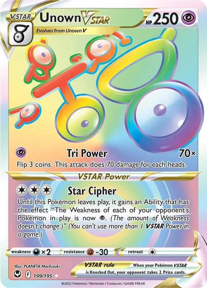 Unown VSTAR, Silver Tempest 199/195