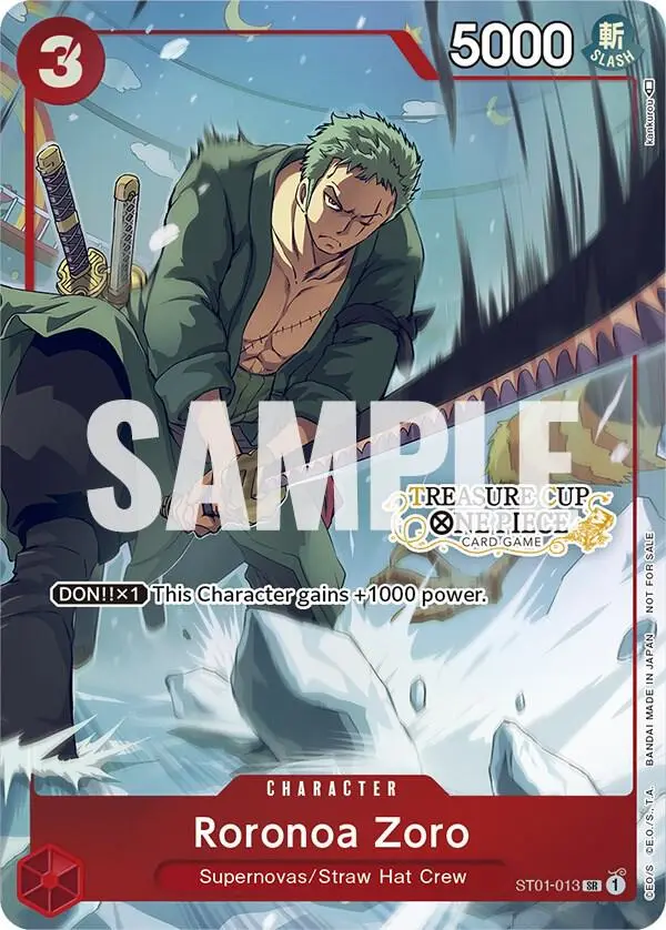 Roronoa Zoro (Treasure Cup), One Piece Promotion Cards ST01-013