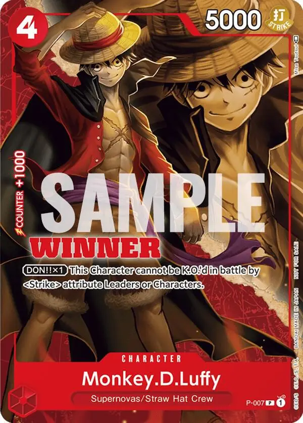Monkey.D.Luffy (Winner Pack Vol. 1), One Piece Promotion Cards P-007
