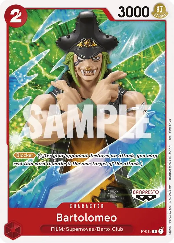 Bartolomeo (One Piece Film Red), One Piece Promotion Cards P-018
