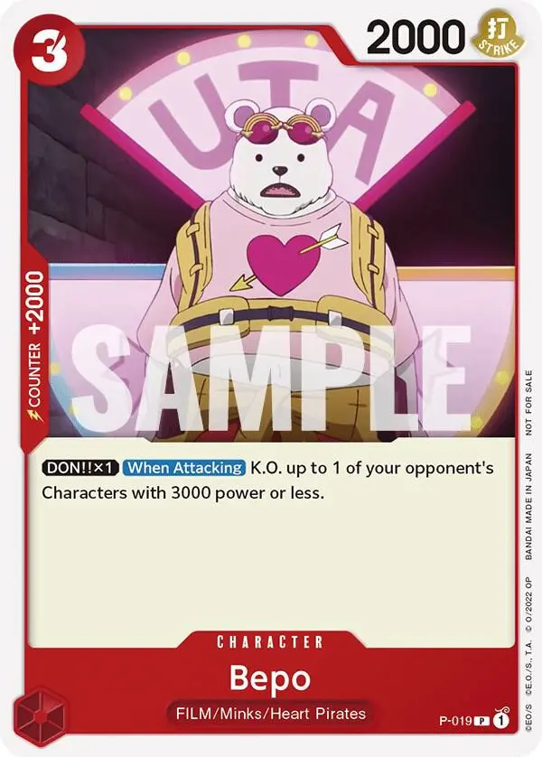 Bepo (One Piece Film Red), One Piece Promotion Cards P-019