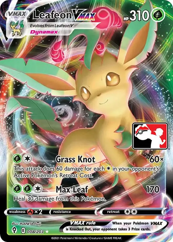 Leafeon VMAX, Prize Pack Series Cards 008/203