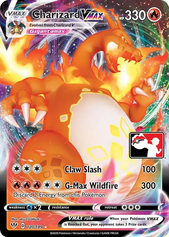 Charizard VMAX, Prize Pack Series Cards 020/189