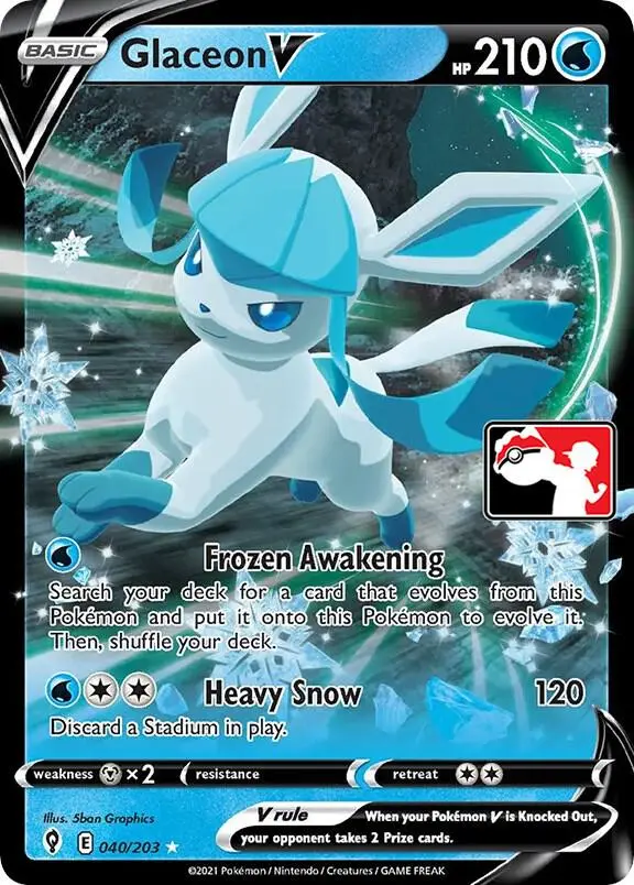 Glaceon V, Prize Pack Series Cards 040/203