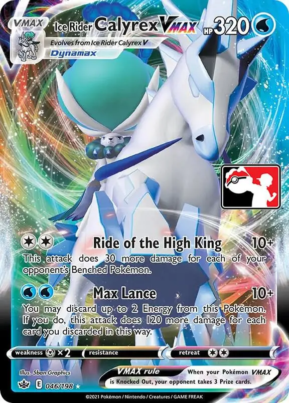 Ice Rider Calyrex VMAX, Prize Pack Series Cards 046/198