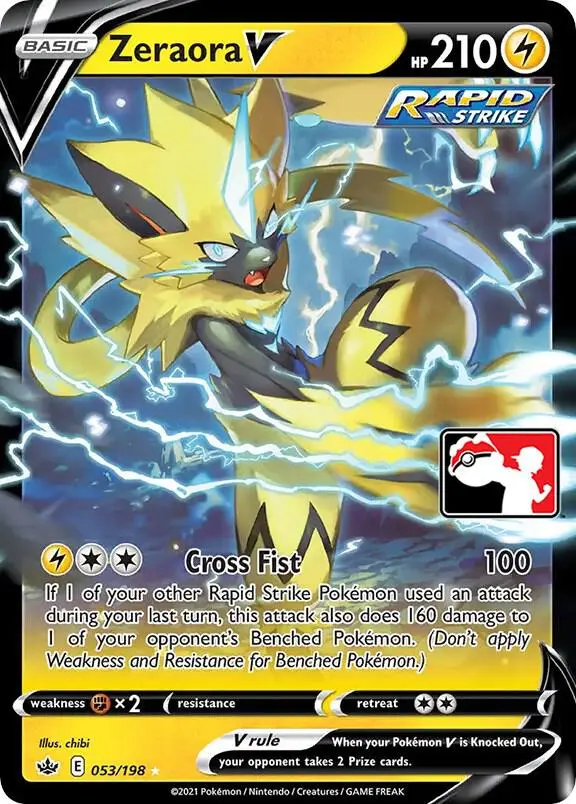 Zeraora V, Prize Pack Series Cards 053/198