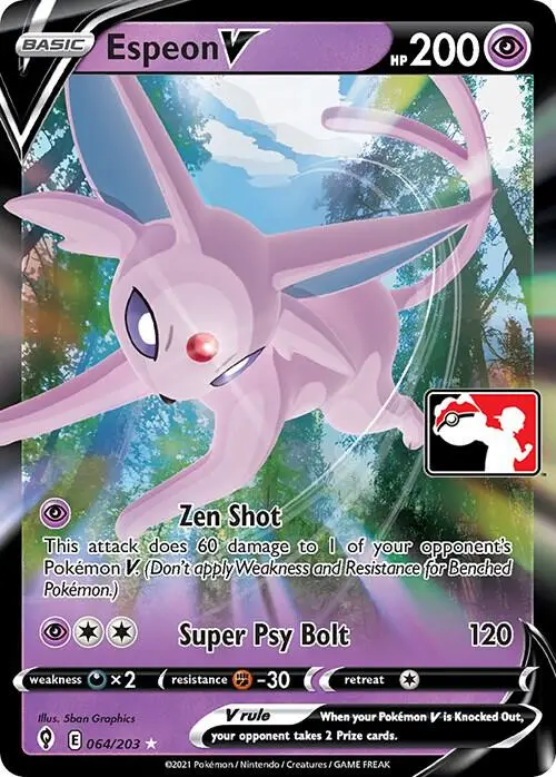 Espeon V, Prize Pack Series Cards 064/203