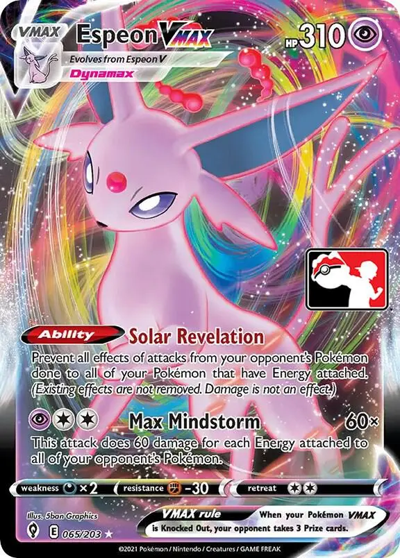 Espeon VMAX, Prize Pack Series Cards 065/203
