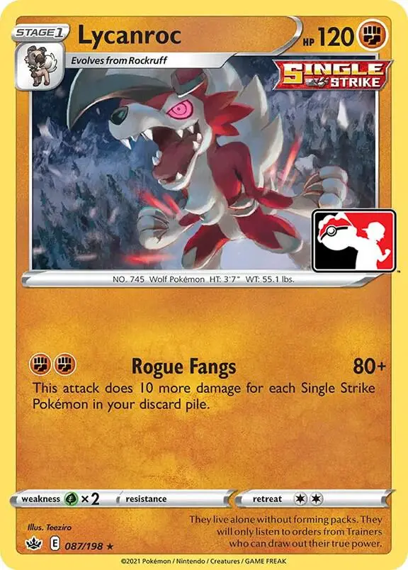 Lycanroc, Prize Pack Series Cards 087/198