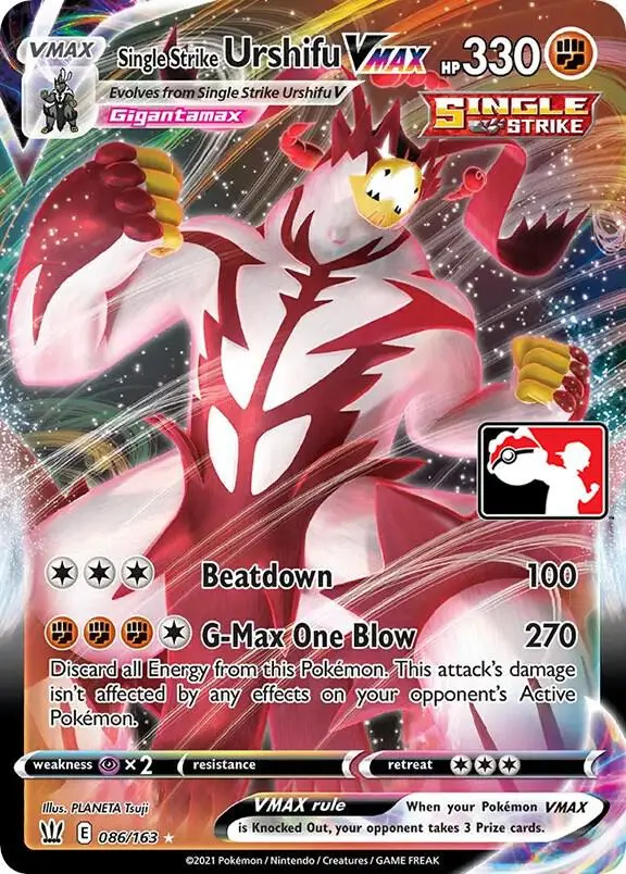 Single Strike Urshifu VMAX, Prize Pack Series Cards 086/163