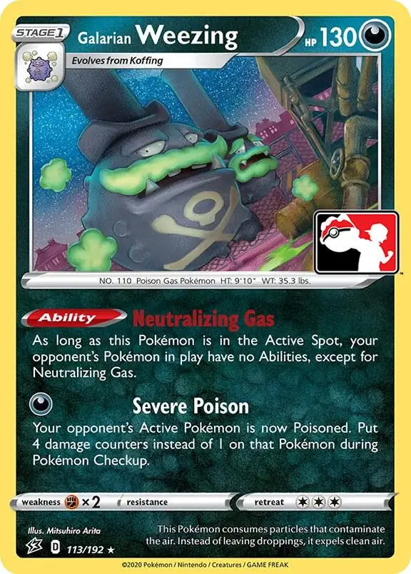 Galarian Weezing, Prize Pack Series Cards 113/192