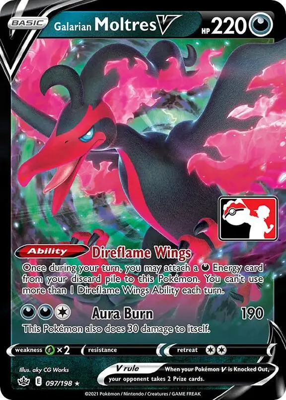 Galarian Moltres V, Prize Pack Series Cards 097/198