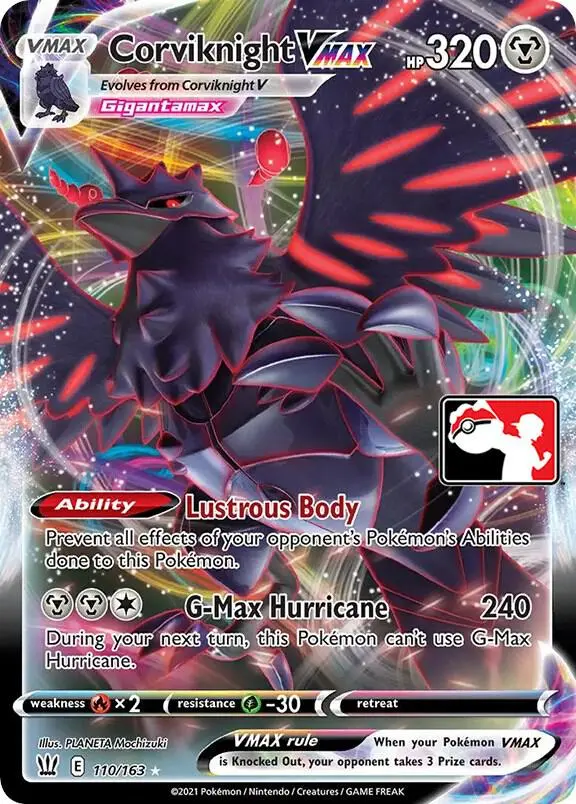 Corviknight VMAX, Prize Pack Series Cards 110/163