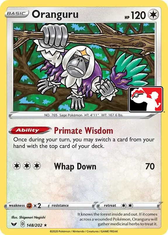 Oranguru, Prize Pack Series Cards 148/202