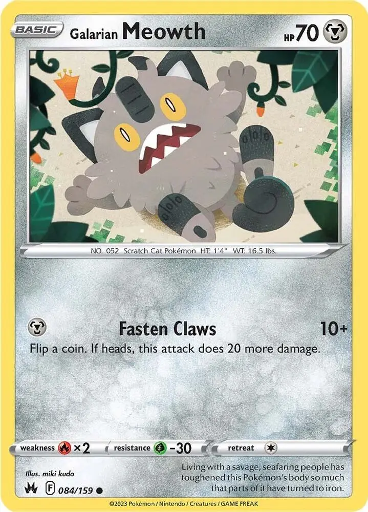 Galarian Meowth, Crown Zenith 084/159