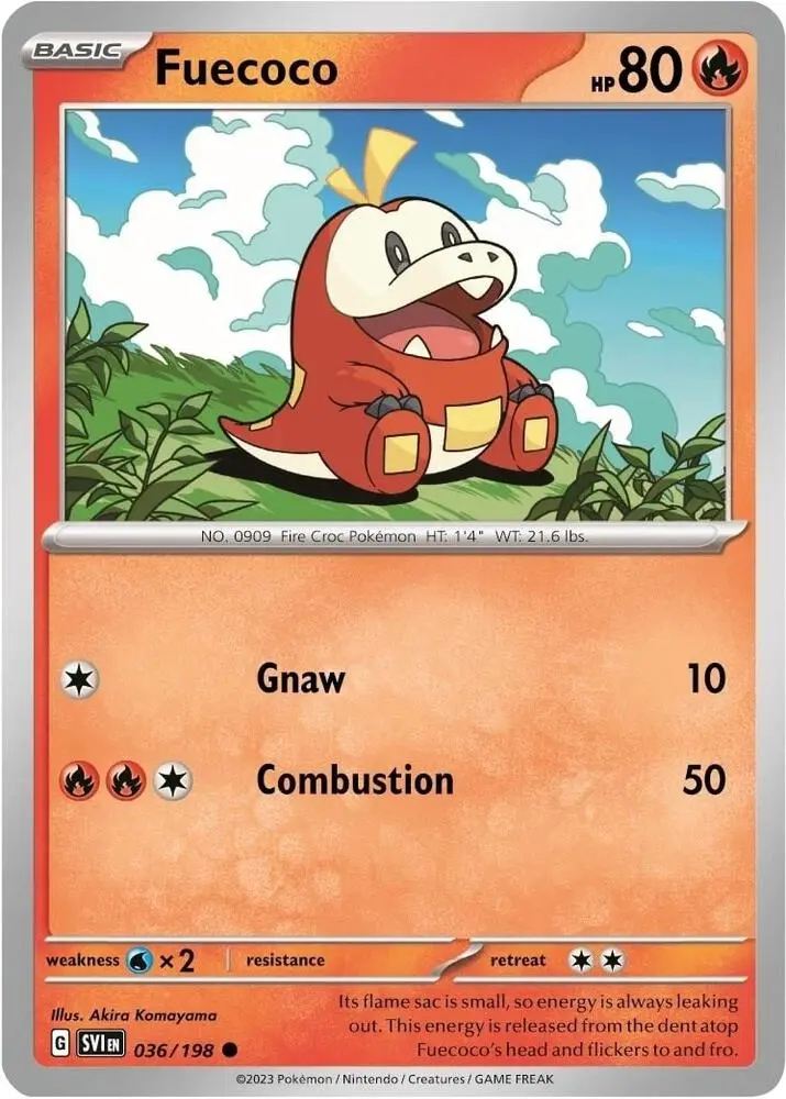 Fuecoco, Miscellaneous Cards & Products 036/198