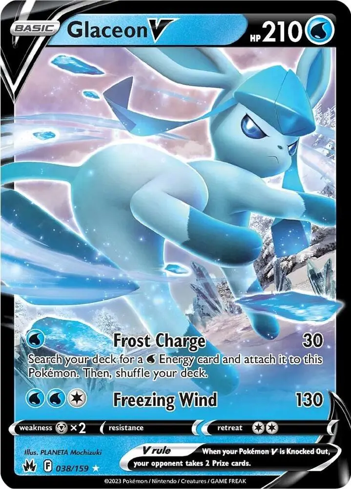 Glaceon V, Crown Zenith 038/159