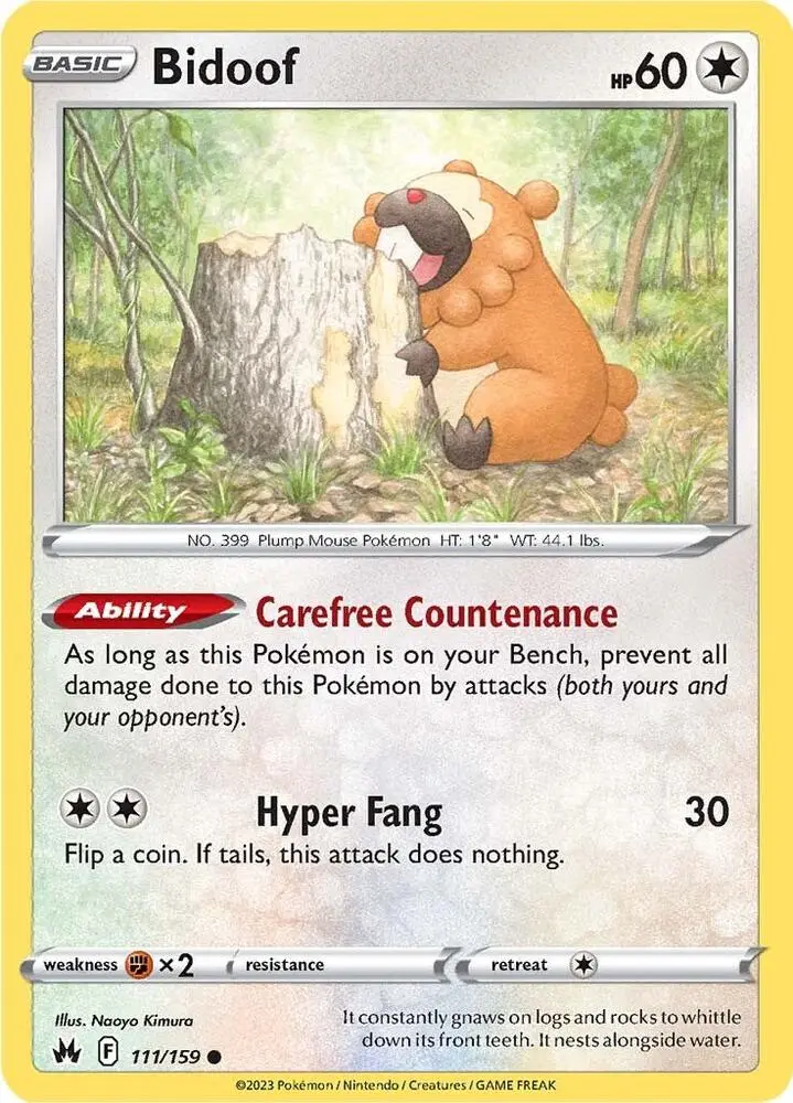 Bidoof, Crown Zenith 111/159