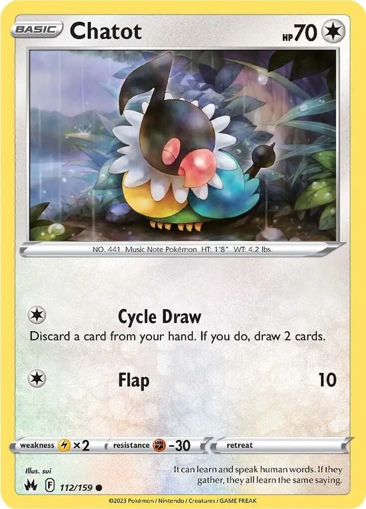 Chatot, Crown Zenith 112/159