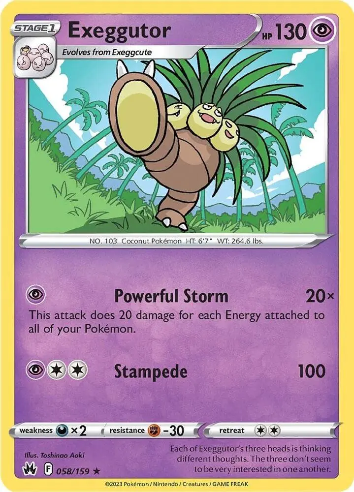 Exeggutor, Crown Zenith 058/159