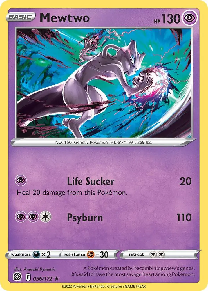 Mewtwo, Miscellaneous Cards & Products 056/172