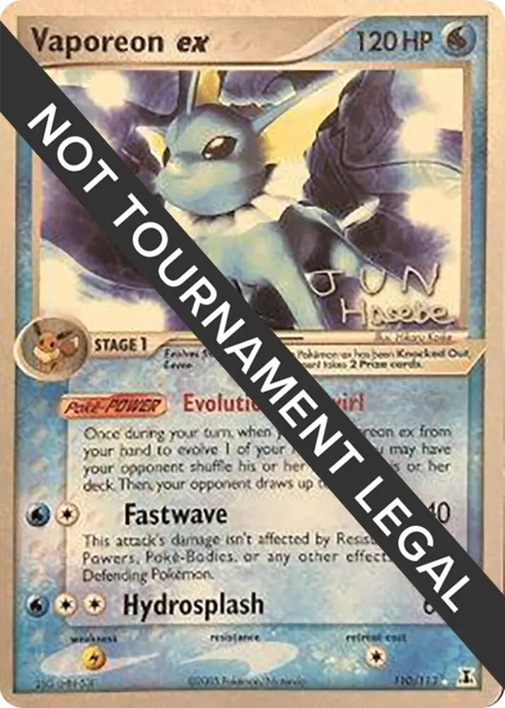 Vaporeon ex, World Championship Decks 110/113